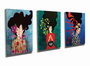Wallity UDC10 Set de 3 Cuadros de Lienzo Multicolor